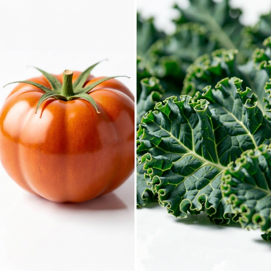 Vegetables quality contrast